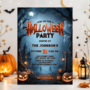 Halloween-Party Grusel-Kürbis-Kostüm Kinder Erwach Einladung