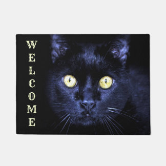 Halloween-Party Gruselige Schwarze Katze Horror Na Fußmatte