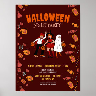 Halloween-Party, Halloween-Nacht Poster