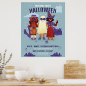 Halloween-Party, Halloween-Nacht Poster (Küche)