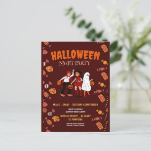 Halloween-Party, Halloween-Nacht Postkarte