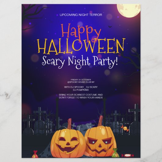 Halloween-Party, Halloween Night Terror Flyer (Vorne)