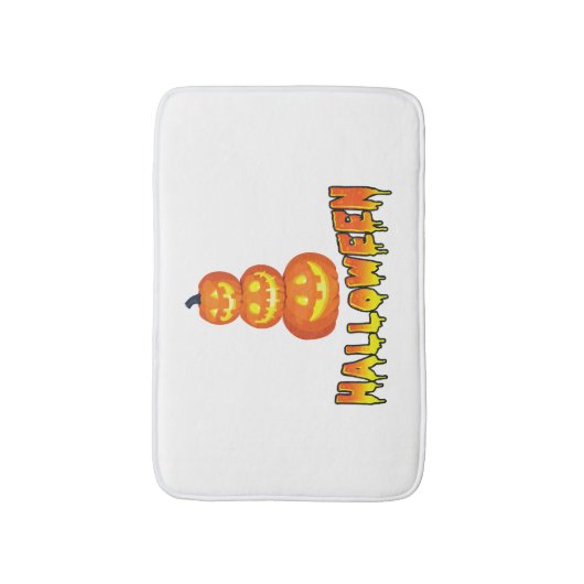 Halloween-Party, Halloween Pumpkins Badematte (Vorderseite Vertikal)