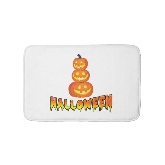 Halloween-Party, Halloween Pumpkins Badematte (Vorderseite)