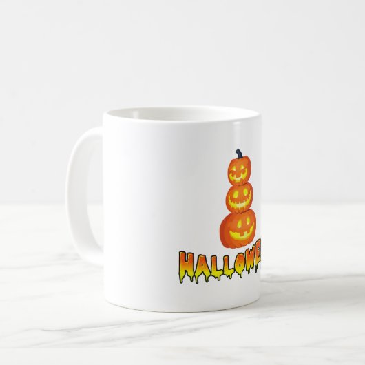 Halloween-Party, Halloween Pumpkins Kaffeetasse (Vorderseite Links)