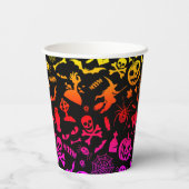 Halloween-Party Happy Halloween Neon spukhaft beän Pappbecher (Rückseite)