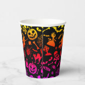 Halloween-Party Happy Halloween Neon spukhaft beän Pappbecher (Rechts)