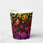 Halloween-Party Happy Halloween Neon spukhaft beän Pappbecher (Vorderseite)