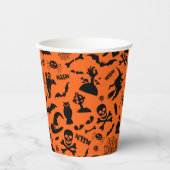 Halloween-Party Happy Halloween Schwarzer Spaß Pappbecher (Vorderseite)