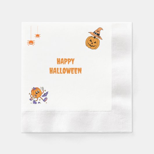 Halloween-Party Hat und Pumpkin Serviette (Vorderseite)