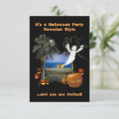 Halloween-Party Hawaiian Style Einladung (Stehend Vorderseite)