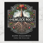 Halloween-Party Hemlock Root Weinetikett (Einzelnes Label)