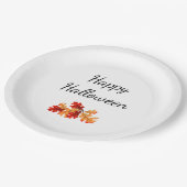 Halloween-Party Herbstlaubs Elegant Pappteller (Schrägansicht)