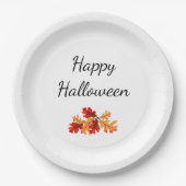 Halloween-Party Herbstlaubs Elegant Pappteller (Vorderseite)