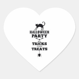 Halloween-Party Herz-Aufkleber