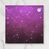 Halloween Party Hexe Lila Geschenkanhänger (Rückseite)