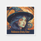 Halloween-Party Hexe Theme Serviette (Vorderseite)