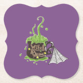 Halloween-Party Hexenbrauen lila Untersetzer (Vorderseite)