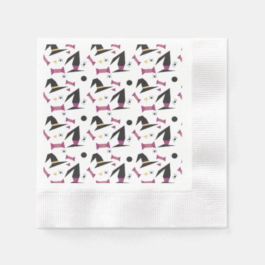 Halloween-Party Hexenhut Candy Spiders Serviette (Vorderseite)