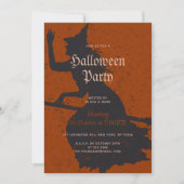 Halloween-Party Hexenzaubertrick oder Treatment Gr Einladung (Vorderseite)