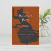 Halloween-Party Hexenzaubertrick oder Treatment Gr Einladung (Stehend Vorderseite)
