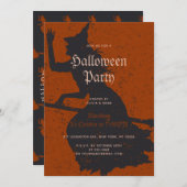 Halloween-Party Hexenzaubertrick oder Treatment Gr Einladung (Vorne/Hinten)