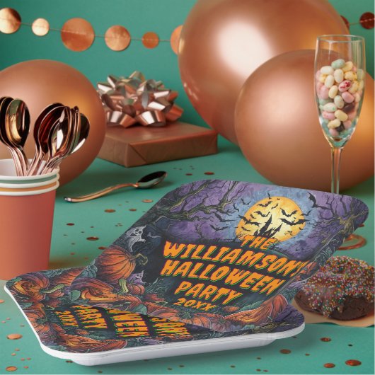 Halloween-Party hinzufügen Pappteller (Multi)