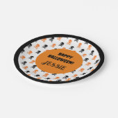 Halloween-Party Hinzufügen von Textnamen Kids Cake Pappteller (Schrägansicht)