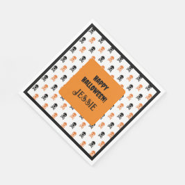 Halloween-Party Hinzufügen von Textnamen Kids Cake Serviette
