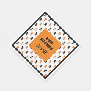 Halloween-Party Hinzufügen von Textnamen Kids Cake Serviette