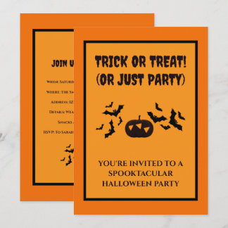 Halloween Party Invitation Card Classic Spooky Einladung