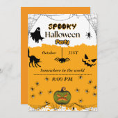 Halloween party invitation einladung (Vorne/Hinten)