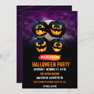 Halloween party invitation fully customizable einladung