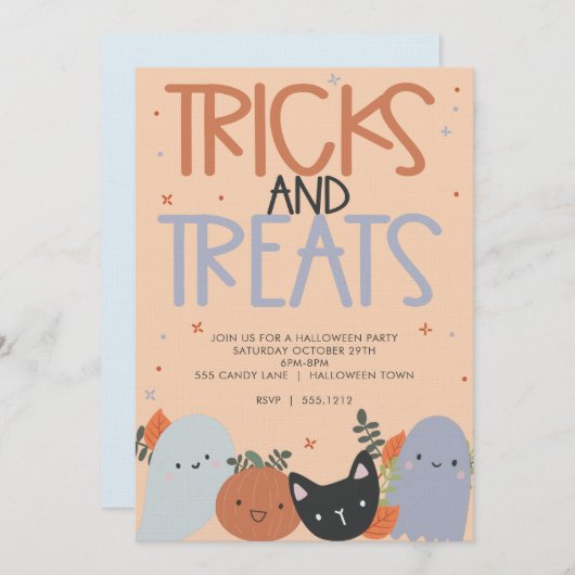 HALLOWEEN-PARTY INVITE EINLADUNG (Vorne/Hinten)