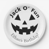 Halloween-Party | Jack O’ Fun Pumpkin Pappteller (Vorderseite)