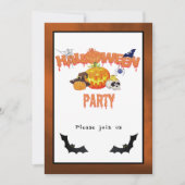 Halloween-Party Jack-O-Lantern und mehr Einladung (Vorderseite)