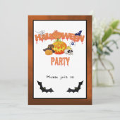 Halloween-Party Jack-O-Lantern und mehr Einladung (Stehend Vorderseite)
