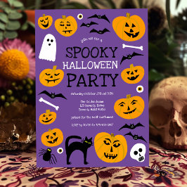 HALLOWEEN-PARTY Jack-o-Signalleuchten Niedlich Einladung