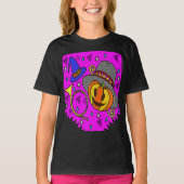 Halloween-Party Jack O'Lantern Bugle Lila Girls T-Shirt (Vorderseite)