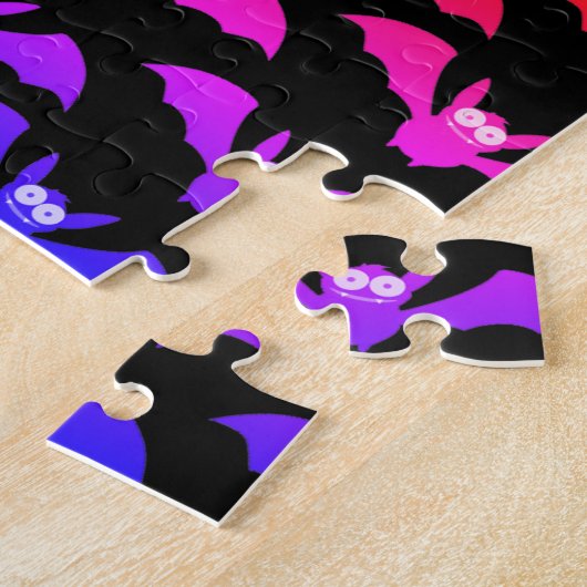 Halloween-Party Jack O'Lantern Bugle Lila Groß Puzzle (Seite)