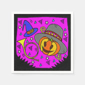Halloween-Party Jack O'Lantern Bugle Lila Paper Serviette (Vorderseite)