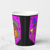 Halloween-Party Jack O'Lantern Bugle Lila Pappbecher (Rechts)