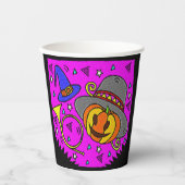Halloween-Party Jack O'Lantern Bugle Lila Pappbecher (Vorderseite)