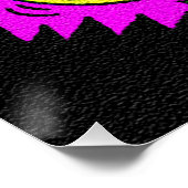 Halloween-Party Jack O'Lantern und Bugle Lila Poster (Ecke)