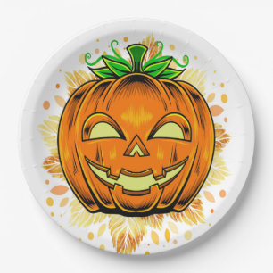Halloween-Party Jackolantern Spooky Pumpkin Pappteller