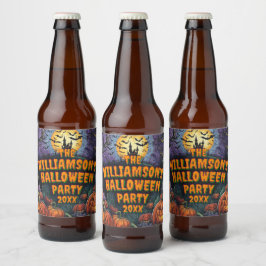 Halloween-Party Jahr hinzufügen Bierflaschenetikett