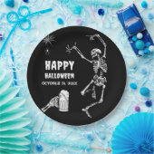 Halloween-Party Jump Skeleton Pappteller (Party)