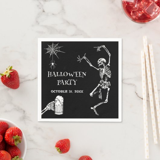 Halloween-Party Jump Skeleton Serviette (Beispiel)