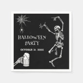 Halloween-Party Jump Skeleton Serviette (Vorderseite)