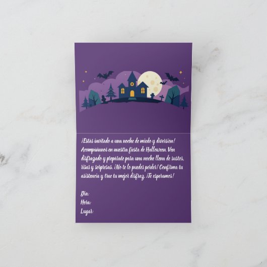 Halloween Party Karte (Innenseite)